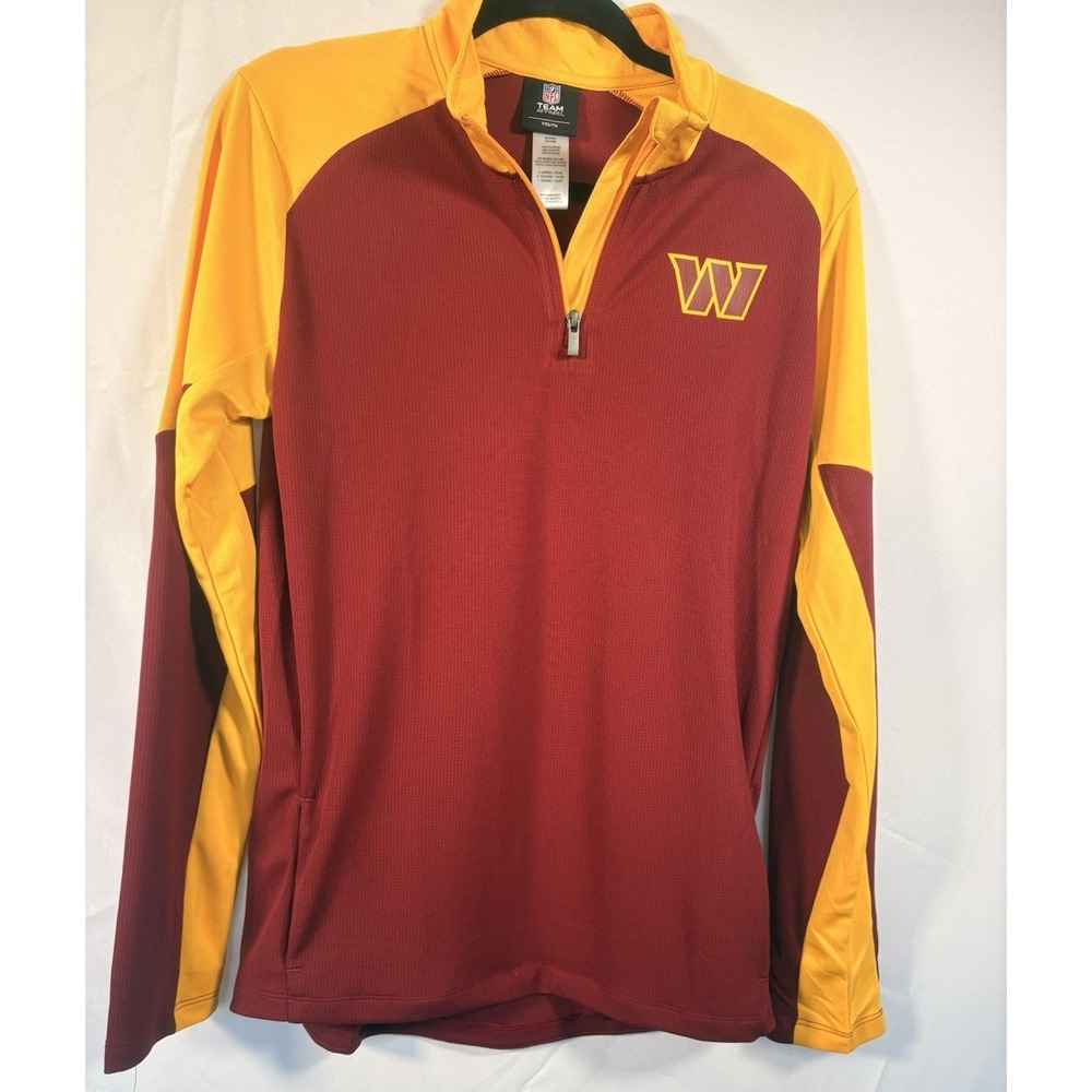 NFL Team Apparel Youth Warm-up Shirt Size L Washington Commanders‎